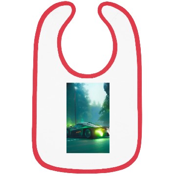 Discover Futuristic grey neon car Bibs