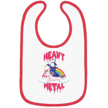 Discover Grim Unicorn Rainbow Metal Music Heavy Rock Bibs