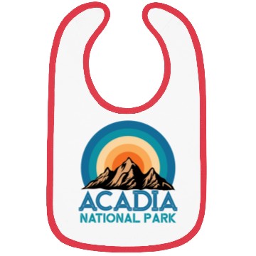 Discover Cool Vintage Retro Acadia National Park Mountain Bibs