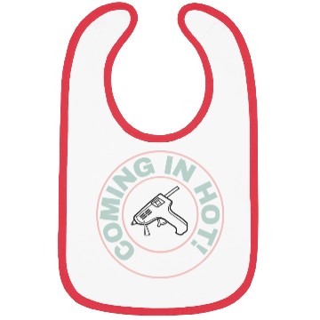 Discover Coming in Hot - Black Glue Gun Bibs