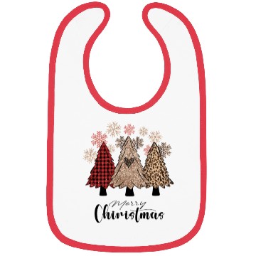 Discover Xmas Messy Christmas Buffalo Plaid Bibs