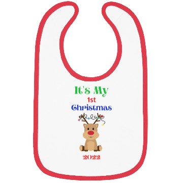 Discover its My First christmas deer Bibs