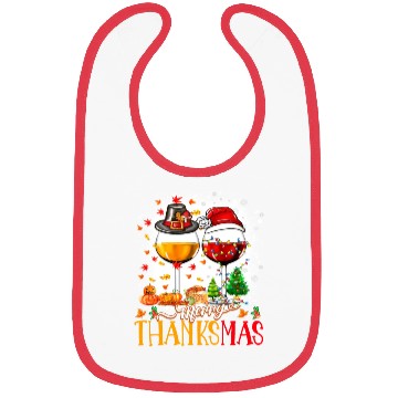 Discover Merry Thanksmas Santa Hat Thanksgiving Christmas Bibs