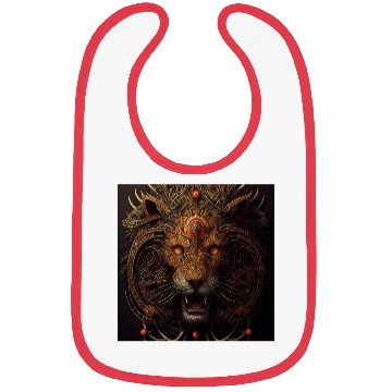 Discover Dark Fantasy Lion Version 4 Bibs