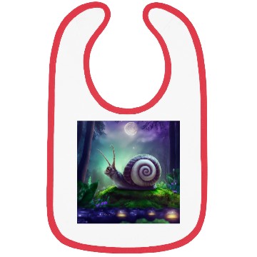 Discover Spiral Moongazing Snail Ombre Aqua Lavender sky Bibs