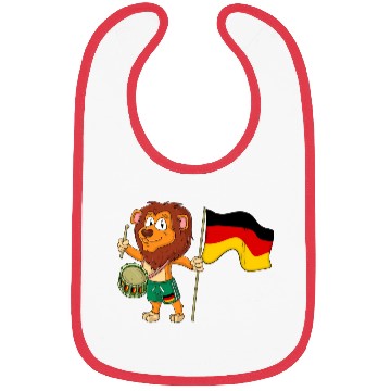 Discover Lion with the Germany flag Bibs