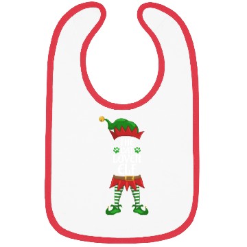 Discover Cat Lover Elf Family Matching Christmas Party Bibs