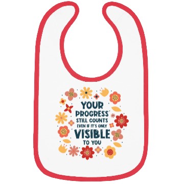 Discover Progress Life Quotes Positive Message Wisdom Bibs