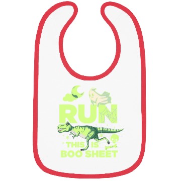 Discover RUN THIS IS BOO SHEET RUNNING DINOSAUR REX GAME Bibs
