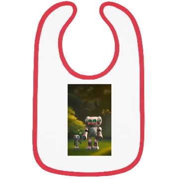 Discover Two robot friends Bibs