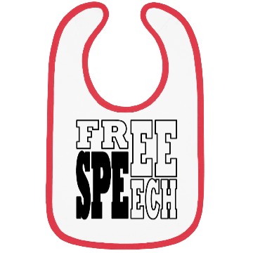 Discover Free Speech black Bibs