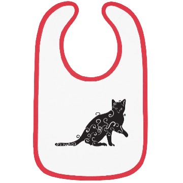 Discover Black magic Cat desk mat , black cat holding on Bibs