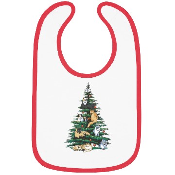 Discover Cat Cats Christmas Tree Pajama Lights Holidays Bibs