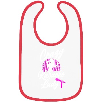 Discover Karaoke Singer Crazy Karaoke Lady Bibs