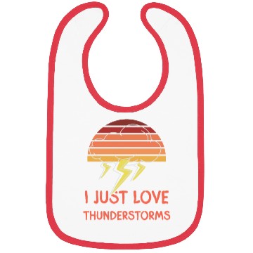 Discover I just love thunderstorms thunder design Bibs