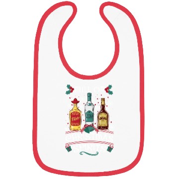 Discover Christmas Tequila Vodka Whisky Lover Bibs