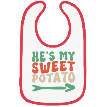 Discover Groovy He's My Sweet Potato Couple's Matching Bibs