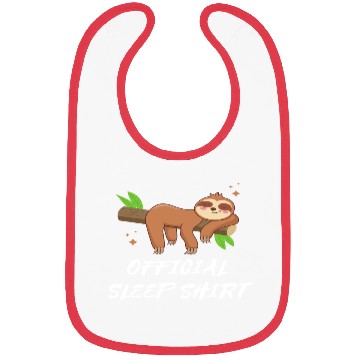 Discover sleep sloth Bibs