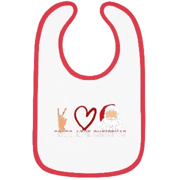 Discover Peace Love Christmas Bibs
