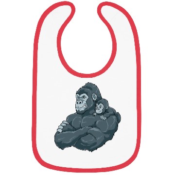 Discover Strong Gorilla with Gorilla Kid for a Gorilla Bibs