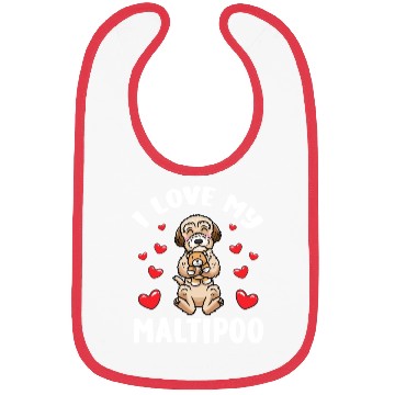 Discover Maltipoo Dog With Stuffed Animal Bibs