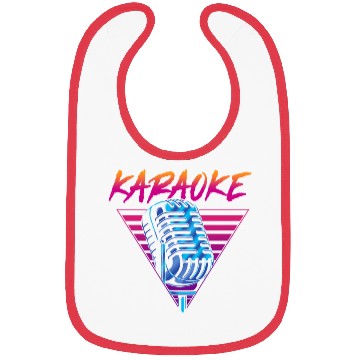 Discover Karaoke Singer Retro 80s 90s Bibs