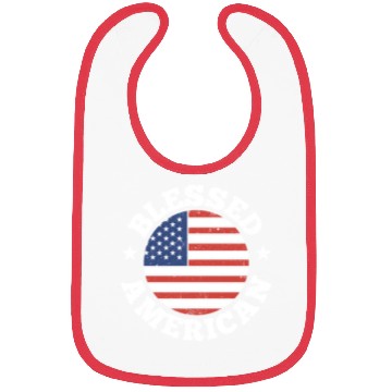 Discover Blessed American America USA US Patriotic Bibs