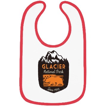 Discover Glacier National Park US Flag Grizzly Bear Bibs