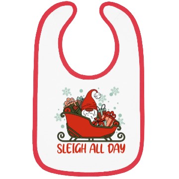 Discover Xmas Christmas Sleigh All Day Gnome Bibs