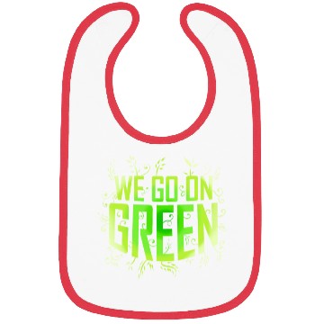 Discover We Go On Green Logo For Vegetarian And Vegan Bibs
