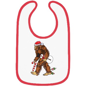 Discover Bigfoot Christmas Funny Winter Boys Men Sasquatch Bibs