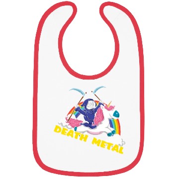 Discover Skeleton Unicorn Rainbow Metal Music Lover Bibs