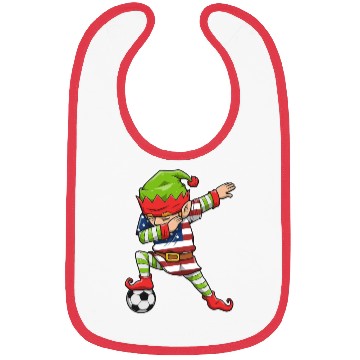 Discover Soccer Boy Dabbing Elf Squad Christmas Jersey Bibs