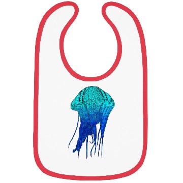Discover Cool Ocean Blue Tribal Jellyfish Bibs