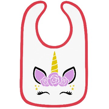 Discover Unicorn flower Bibs