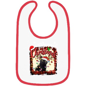 Discover Festive Cat Christmas Lights Design Bibs