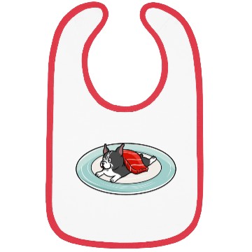 Discover Boston Terrier Nigiri Sushi Bibs
