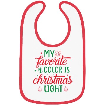 Discover My favorite color is christmas lights, Funny gift Bibs