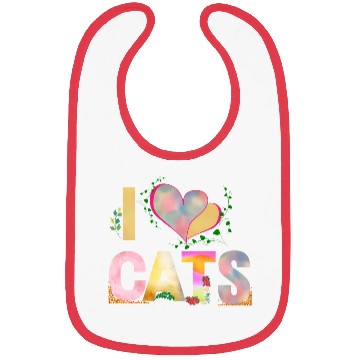 Discover I love cats Bibs