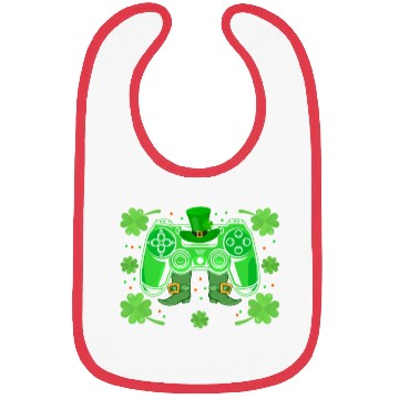 Discover Video Game Controller Irish Gamer Boys St Patricks Bibs
