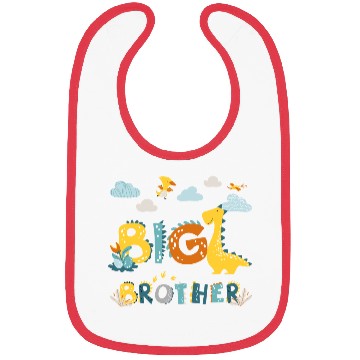 Discover Boys Big Brother Dino Lover Bibs