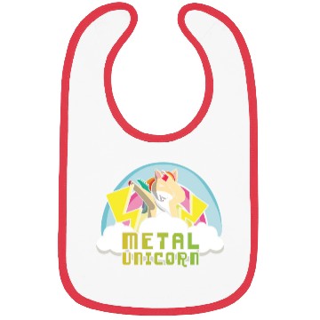 Discover Dabbing Dab Unicorn Rainbow Metal Music Heavy Rock Bibs