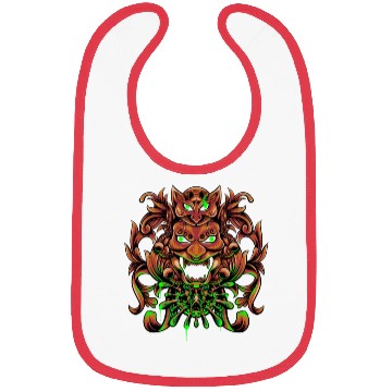 Discover Bronze Neon Oni Mask Bibs