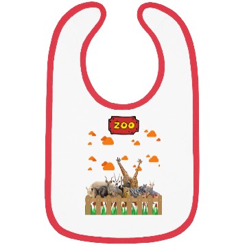 Discover The zoo Bibs design