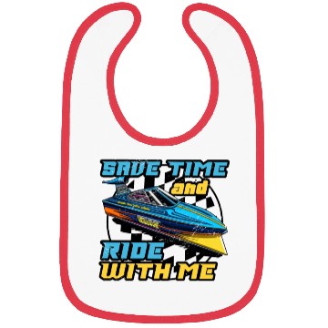 Discover Drag Boat Racing Racer Speed Boat Driver Bibs