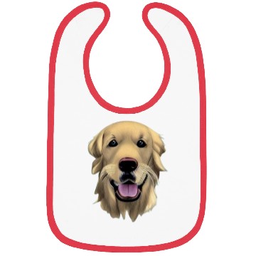 Discover Beautiful Golden Retriever Illustration Bibs