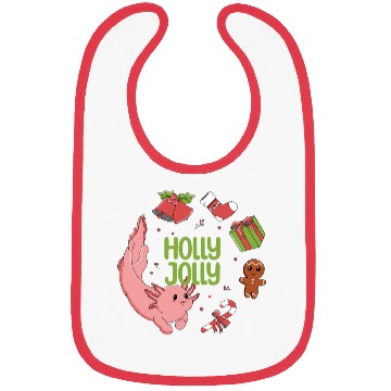 Discover Holly Jolly Axolotl Bibs