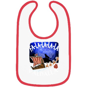 Discover Fa La La La Valhalla Christmas Dragon Ship Vikings Bibs