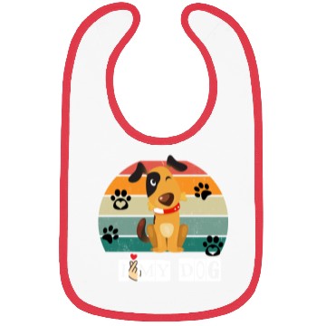 Discover I Love My Dog Bibs