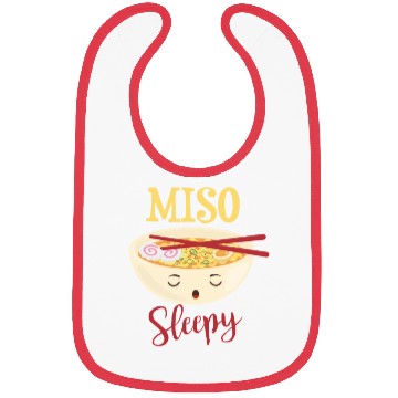 Discover Miso sleepy funny sushi soup motif Bibs